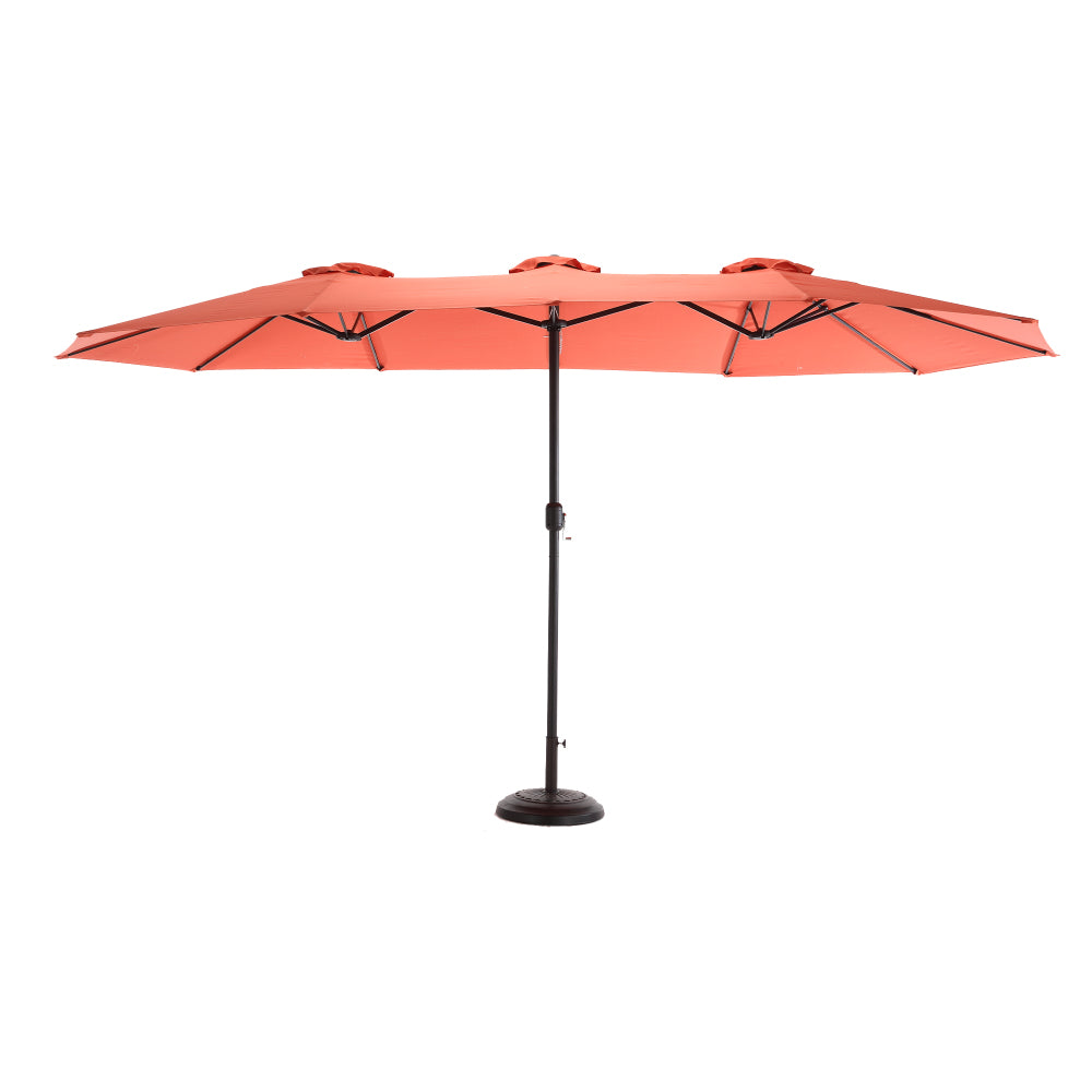 9FT Outdoor Patio Umbrella Outdoor Table Umbrella with Push Button Tilt and Crank, Market Umbrella 6 Sturdy Ribs , Deck, Backyard, Pool (Base Not Included) - ( Blue )