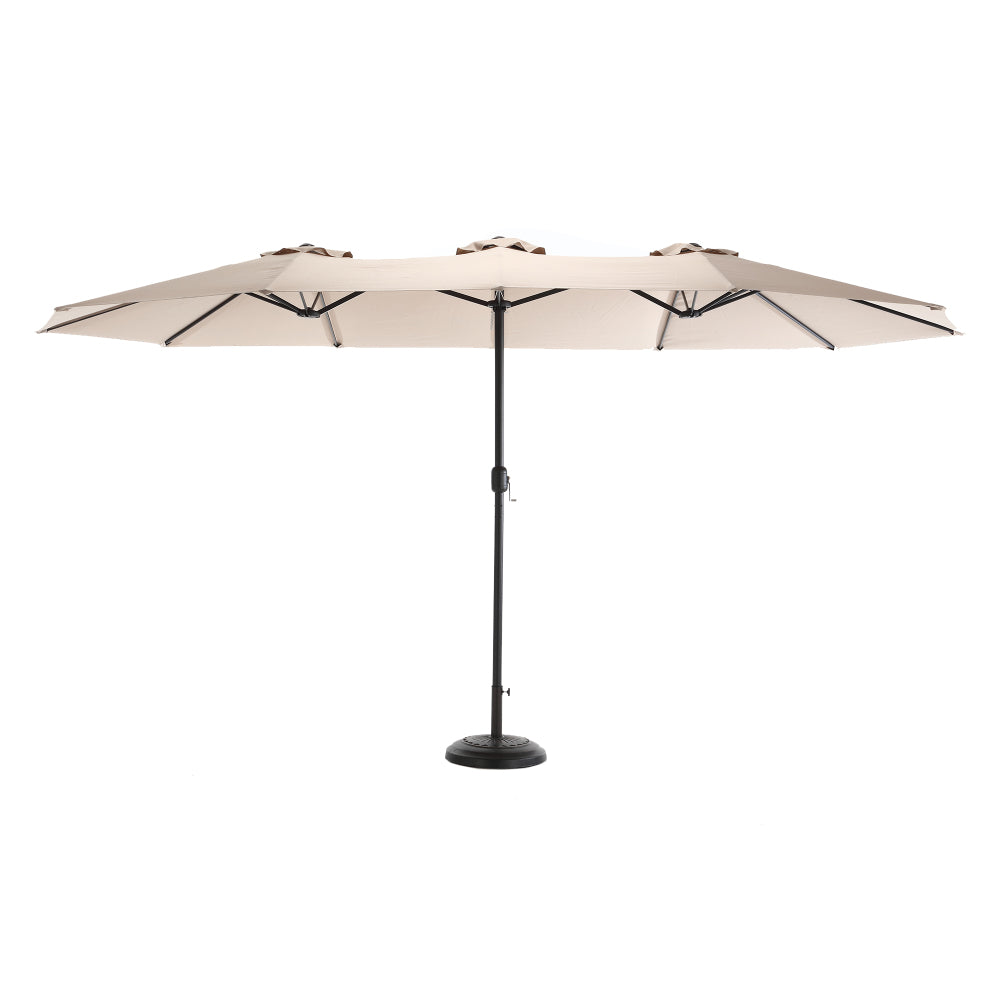 9FT Outdoor Patio Umbrella Outdoor Table Umbrella with Push Button Tilt and Crank, Market Umbrella 6 Sturdy Ribs , Deck, Backyard, Pool (Base Not Included) - ( Blue )
