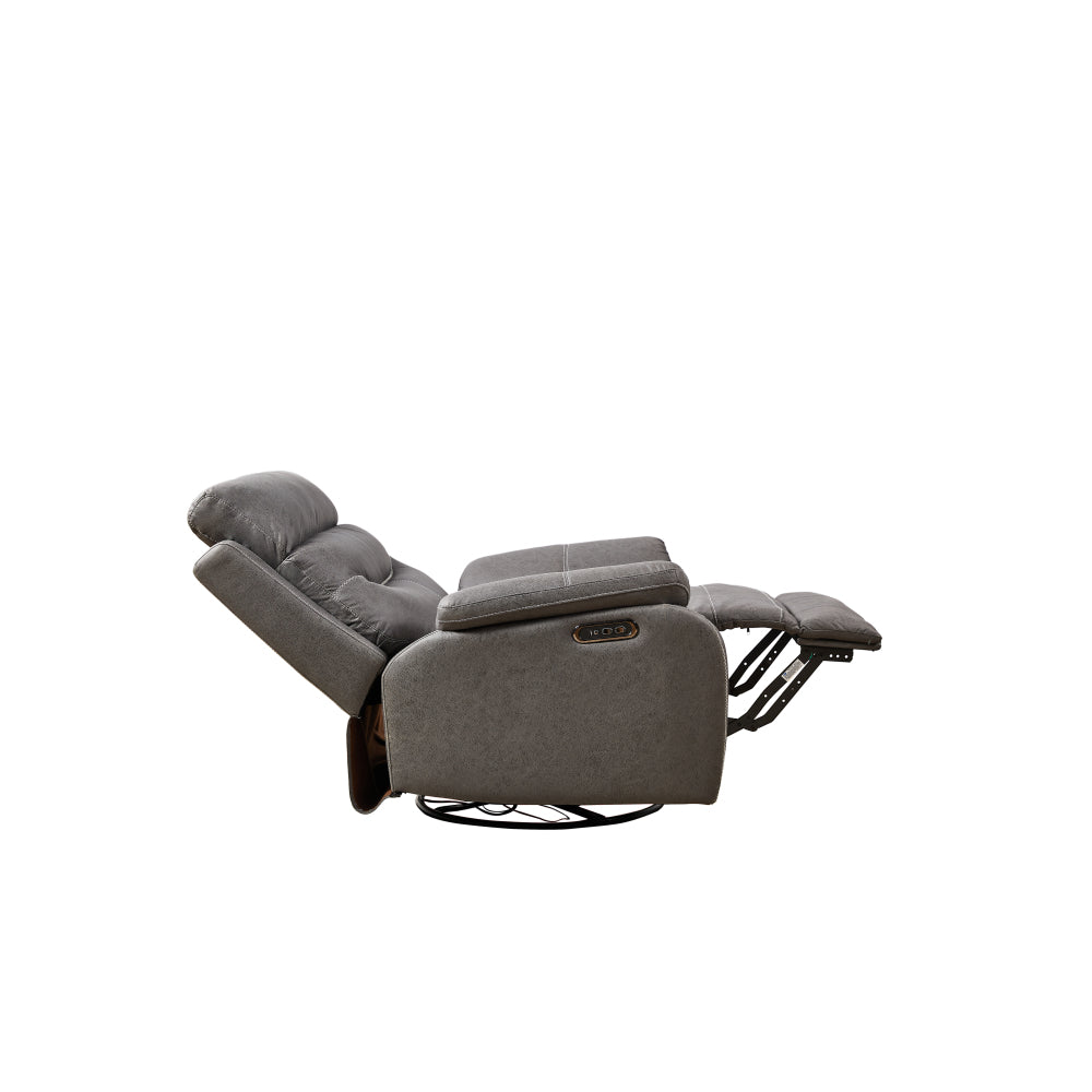Liyasi Dual OKIN Motor Rocking and 240 Degree Swivel Single Sofa Seat recliner Chair Infinite Position ,Head rest with power function