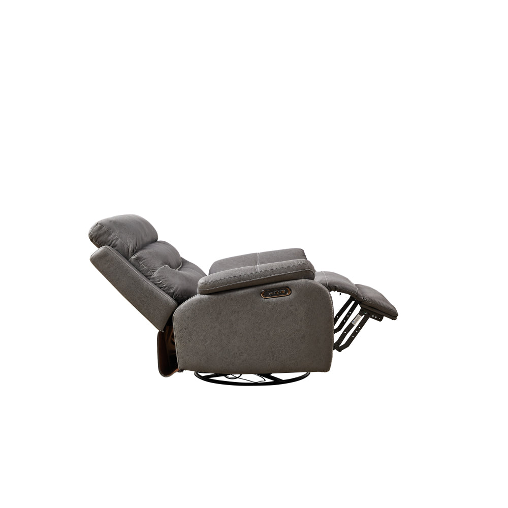 Liyasi Dual OKIN Motor Rocking and 240 Degree Swivel Single Sofa Seat recliner Chair Infinite Position ,Head rest with power function