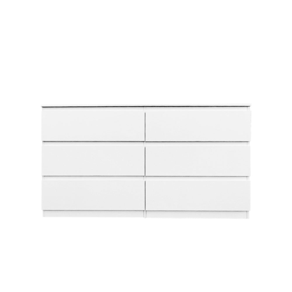 6 Drawer Double Dresser for Bedroom Living Room Hallway,white