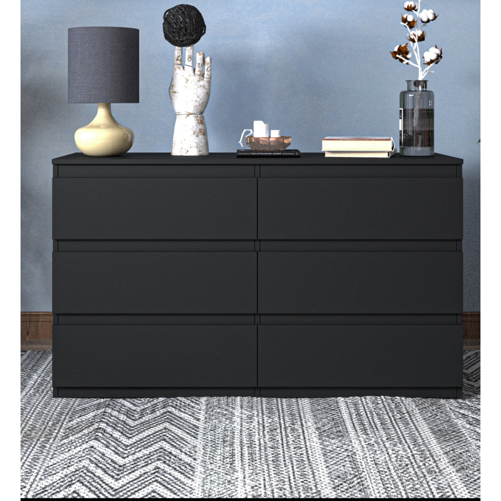 6 Drawer Double Dresser for Bedroom Living Room Hallway,white