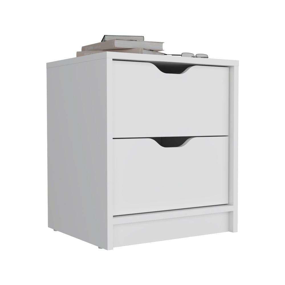 Raymer 2 Piece Bedroom Set, Nightstand + Dresser, White