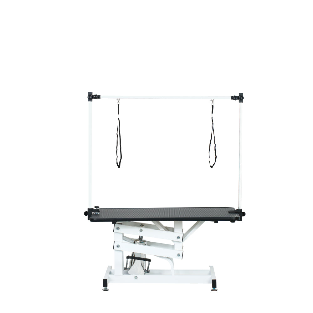 43 Inch Adjustable Heavy Type Hydraulic Pet Dog Grooming Table Upgraded Professional Drying Table Heavy Duty Frame with Adjustable Arm and Noose