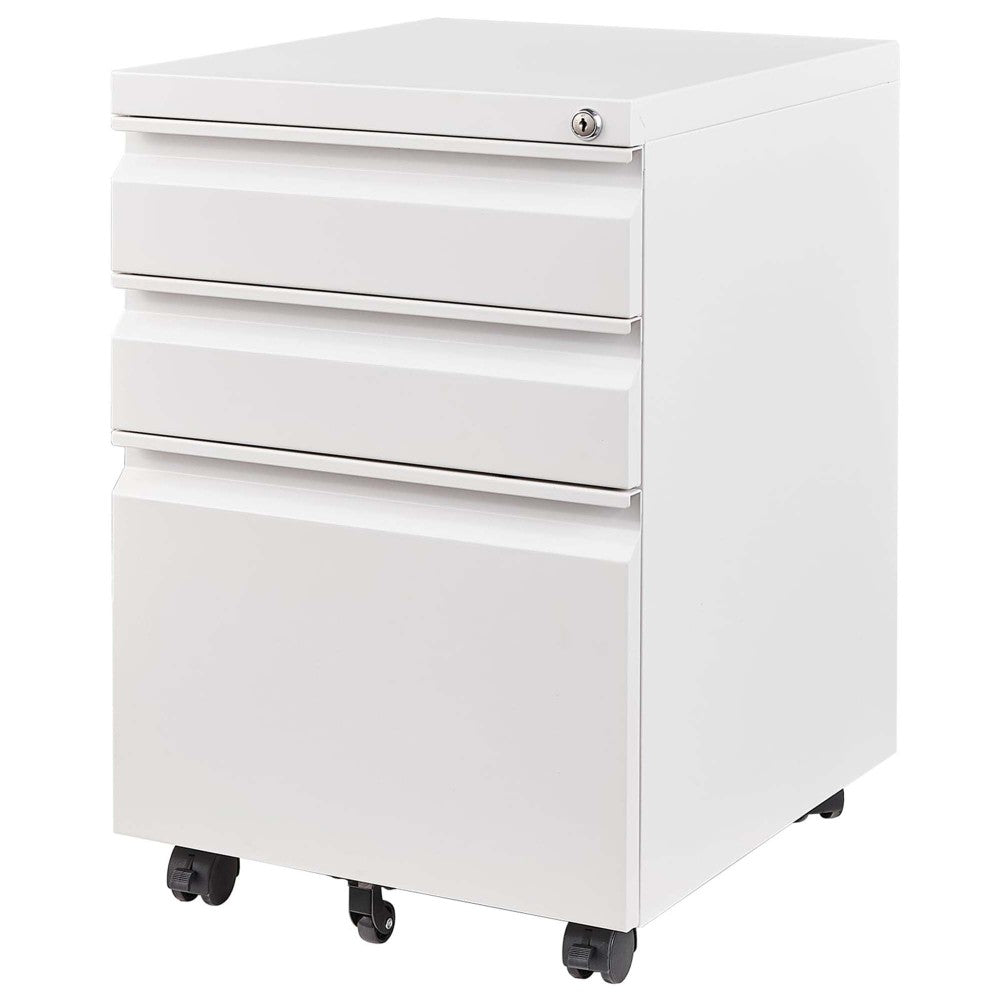 71"H Metal Garage Storage Cabinet, White Tool Steel Locking Cabinet with Doors and 3 Adjustable Shelves, Tall Cabinets for Garage Storage Systems Lockable File Cabinet for Home Office,Classroom,Pantry