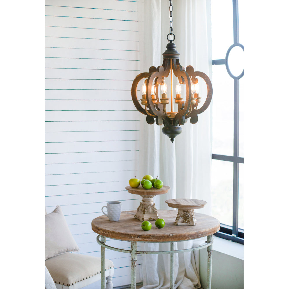 D9.5" x 5.5" Cake Stand, Wood Cake Plate with Magnesium Base