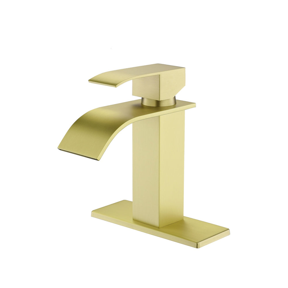 Waterfall Spout Single Handle Bathroom Sink Faucet