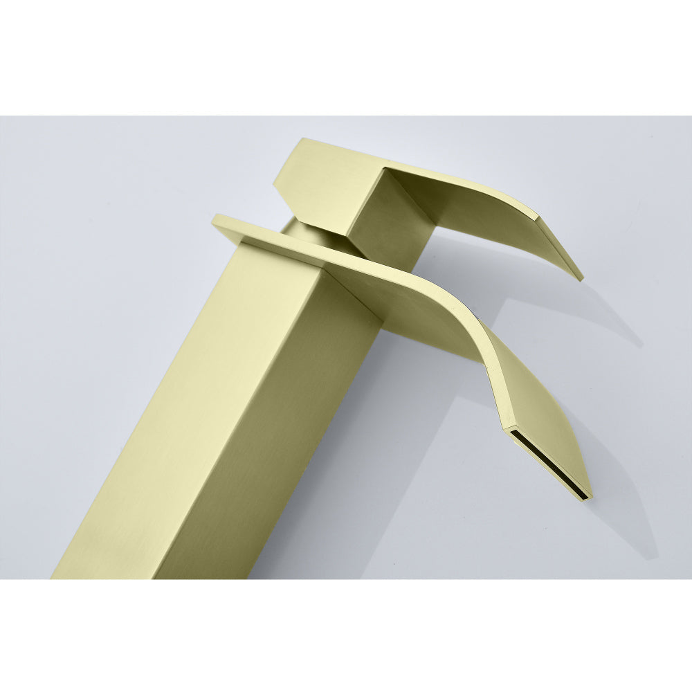 Waterfall Spout Single Handle Bathroom Sink Faucet