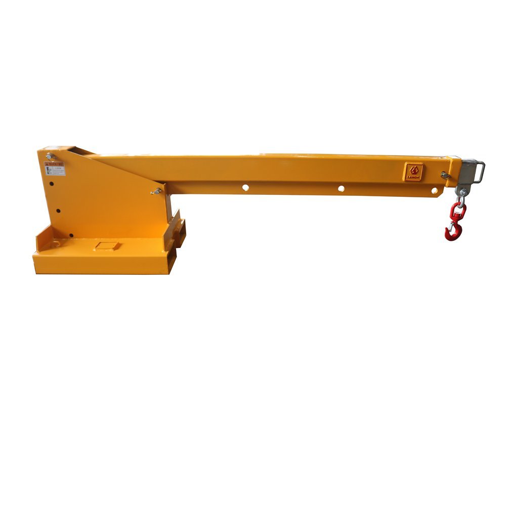 Fork Mounted Telescoping Crane Jib Boom, Forklift Jib Boom Crane, Adjustable Boom 67-110in, Forklift Mobile Crane, Forklift Boom Attachment Towing Handling Equipment