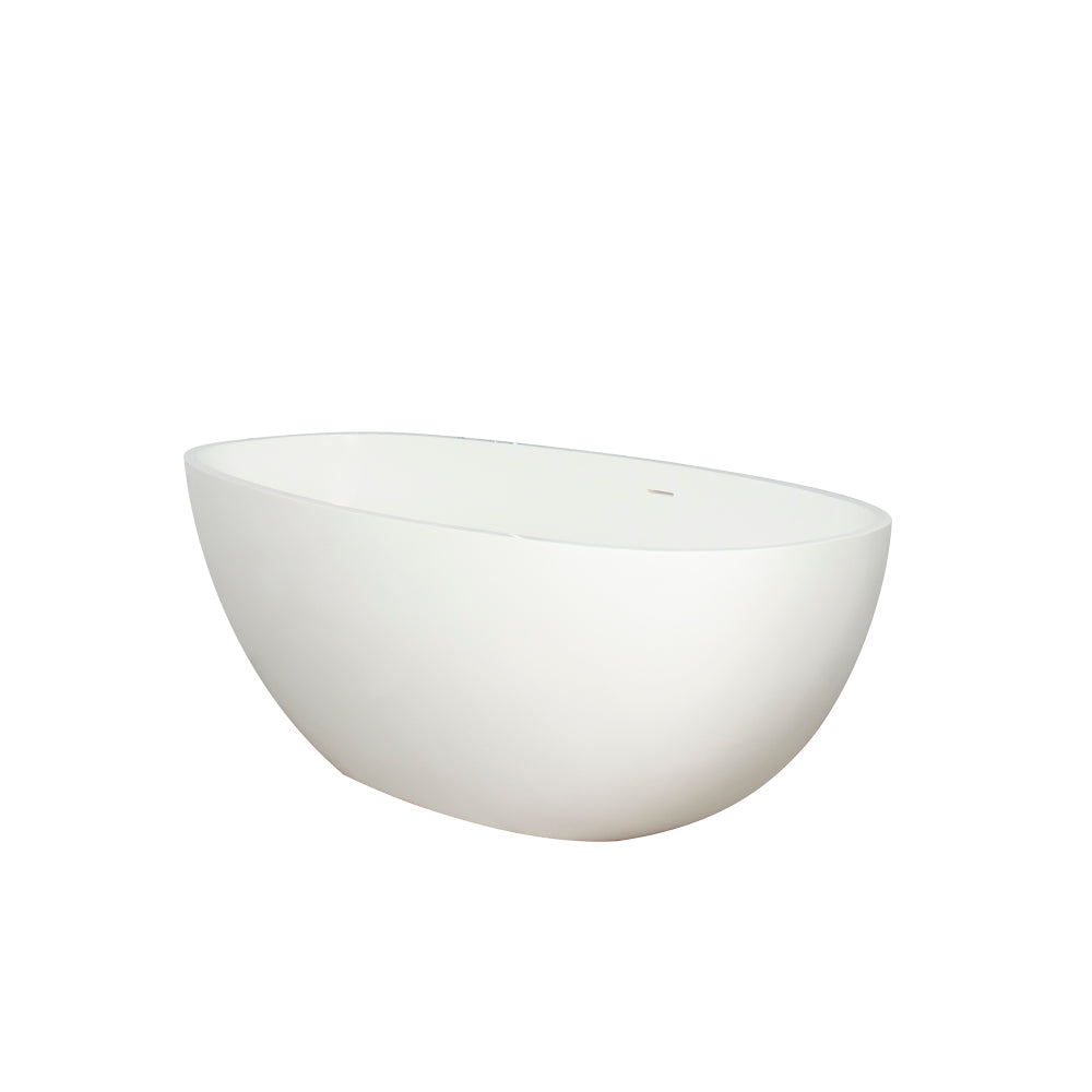 65.2 inch freestanding solid surface soaking bathtub for bathroom