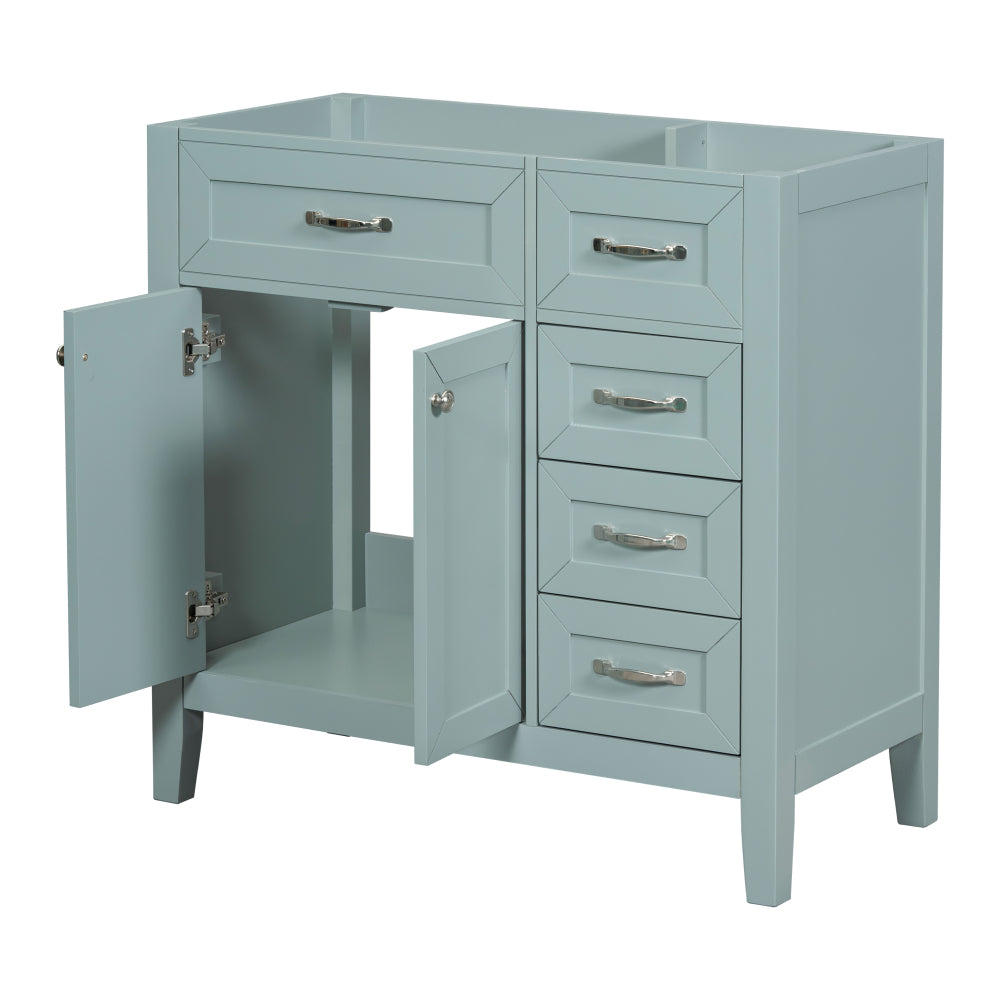 36" Bathroom Vanity with Sink Combo, White Bathroom Cabinet with Drawers, Solid Frame and MDF Board (Old Sku:JL000007AAK)