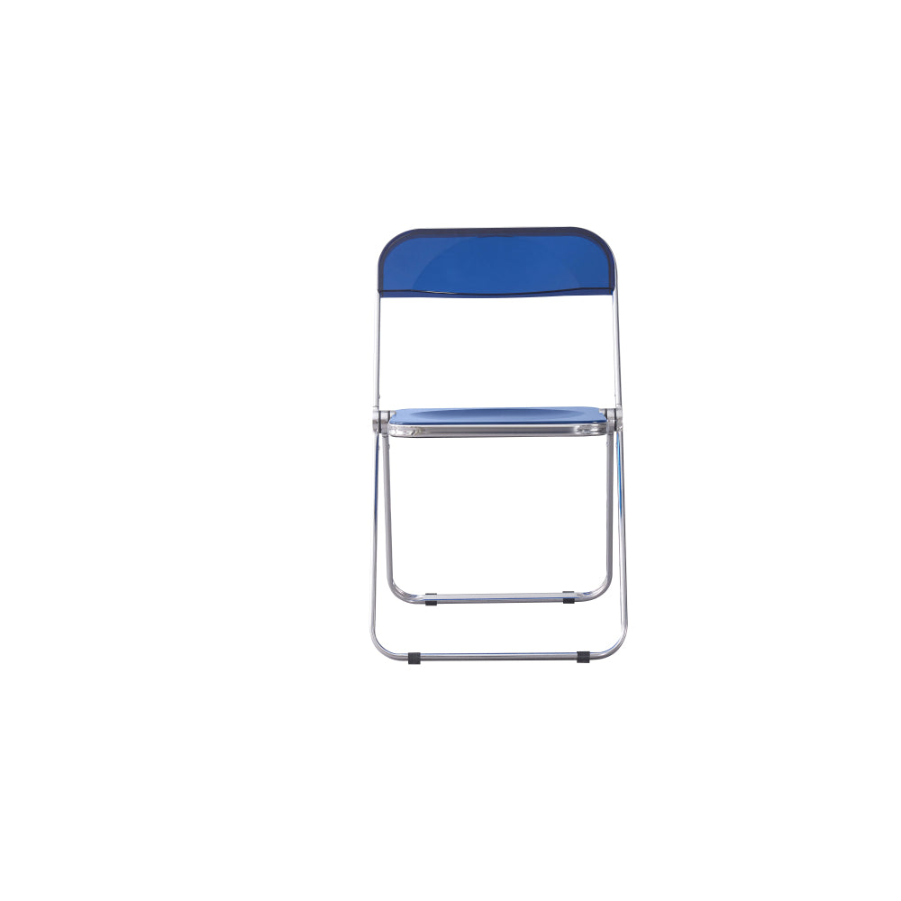 YELLOW Clear Transparent Folding Chair Chair Pc Plastic Living Room Seat