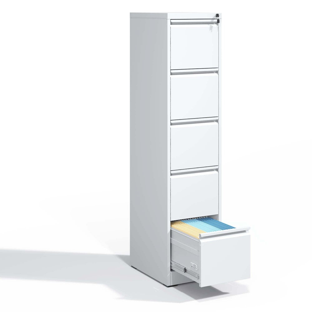 Lateral File Cabinet 4 Drawer, Black Filing Cabinet with Lock, Lockable File Cabinet for Home Office, Locking Metal File Cabinet for Legal/Letter/A4/F4 Size