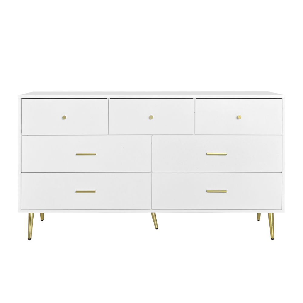 Chest Of Drawer with 6 drawers white color farm door