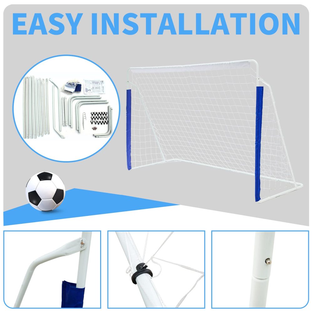 Kids Soccer Goals for Backyard Portable Youth Soccer Goal with Net 8x5 FT