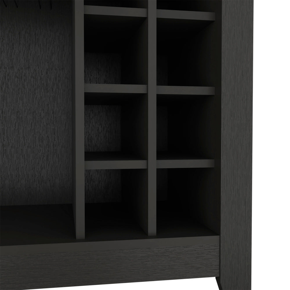 DEPOT E-SHOP Mojito Bar Cabinet, One Open Drawer, One Open Shelf, Black