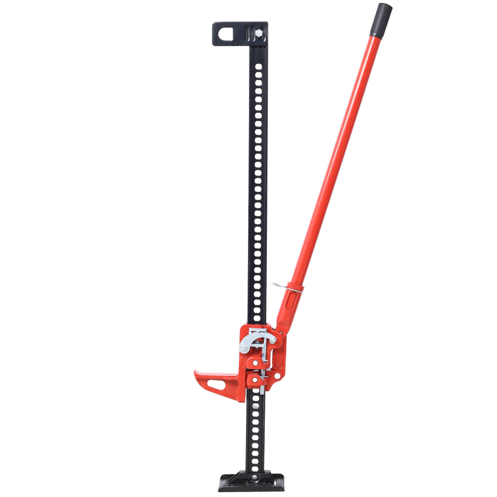 High Lift Farm Jack,60" Utility Farm Jack, 7000 lbs Capacity Ratcheting Off Road Utility Jack, Heavy-Duty Farm Jack for Tractor, Truck, SUV, Bumper Lift, RED