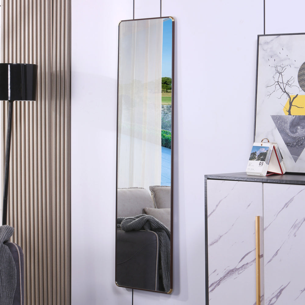 The 4th generation floor standing full-length mirror. wall mirror, bathroom makeup mirror, bedroom foyer, clothing store, wall mounted. 60 "* 16.5"