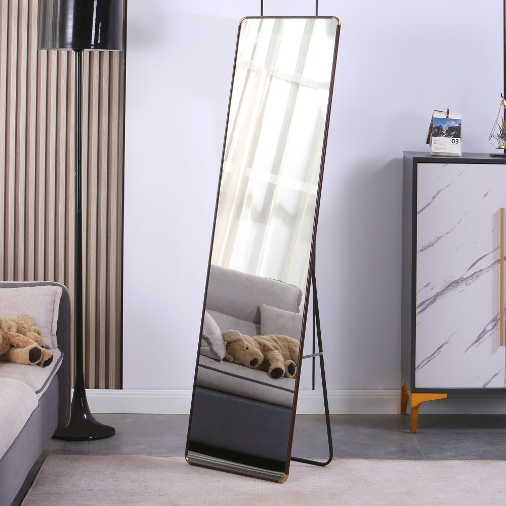 The 4th generation floor standing full-length mirror. wall mirror, bathroom makeup mirror, bedroom foyer, clothing store, wall mounted. 65 "* 23.2"