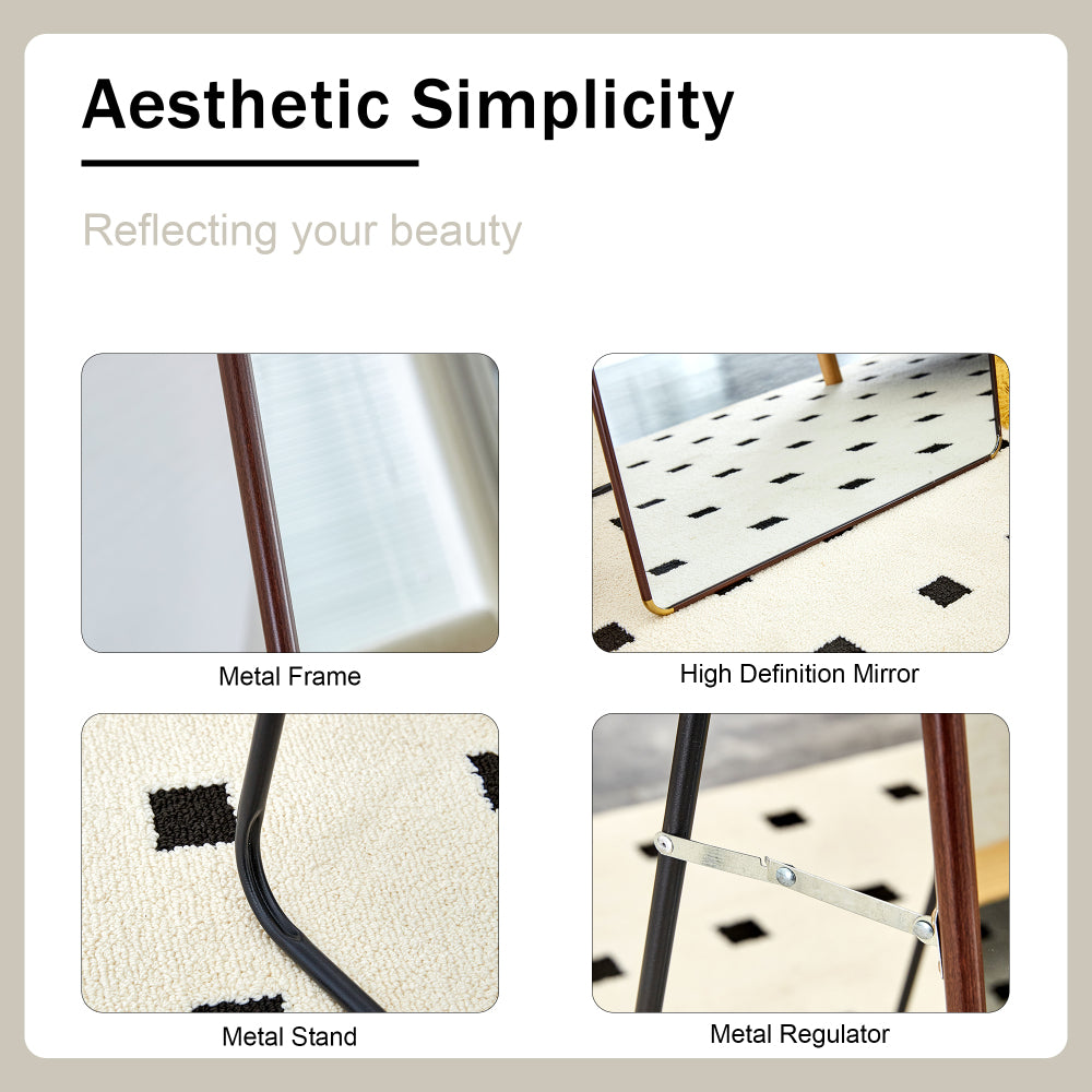 The 4th generation floor standing full-length mirror. wall mirror, bathroom makeup mirror, bedroom foyer, clothing store, wall mounted. 65 "* 23.2"
