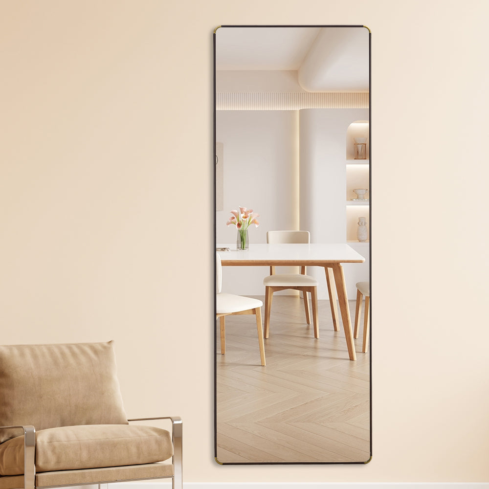 The 4th generation floor standing full-length mirror. wall mirror, bathroom makeup mirror, bedroom foyer, clothing store, wall mounted. 65 "* 23.2"
