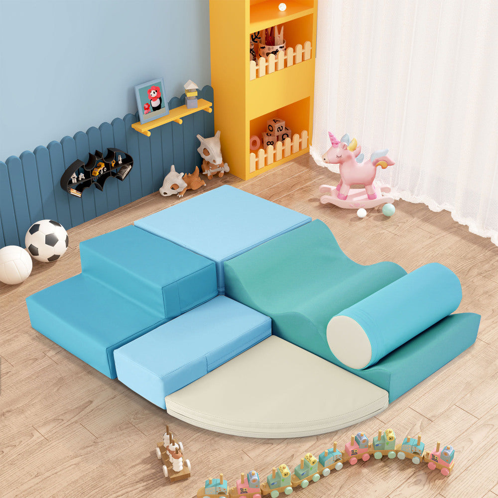 7-Piece Soft Foam Climbing Blocks for Toddlers,Soft Climb& Crawl Playset Indoor, Soft Play Equipment Climb and Crawl Playground for Kids, Babies Active Play Structure, Colorful