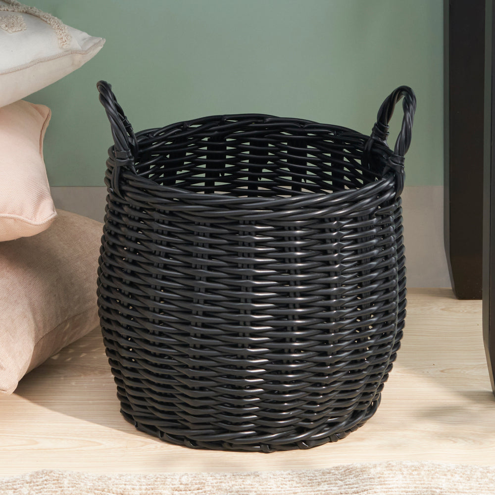 Water Hyacinth Woven Round Multi Use Kitchen and Bathroom 14" / 12" / 10" Basket Natural Brown
