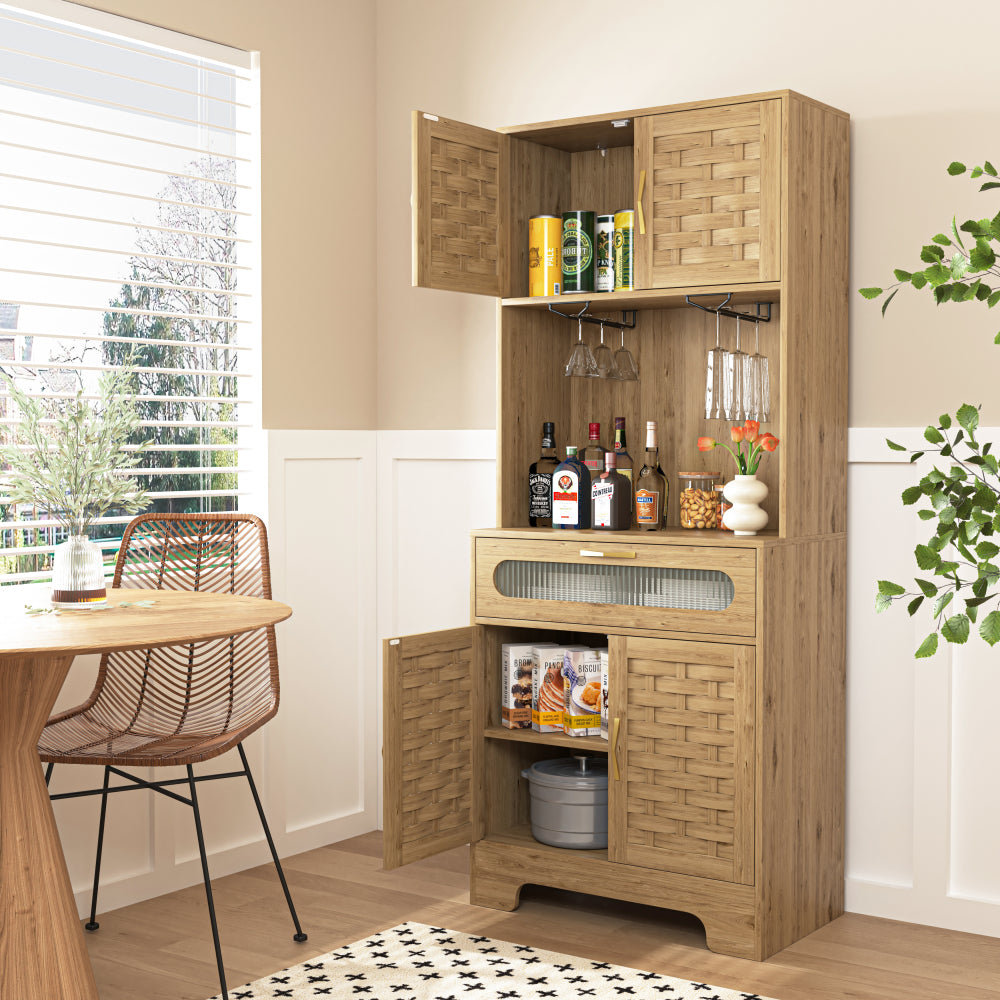 Wood 6 Drawer Dresser for Bedroom, Large Double Dresser with Wide Drawers, Modern Chest of Drawers,Storage Organizer Dresser,Nursery Dresser,for Living Room, Hallway, Bedroom, Kids Bedroom