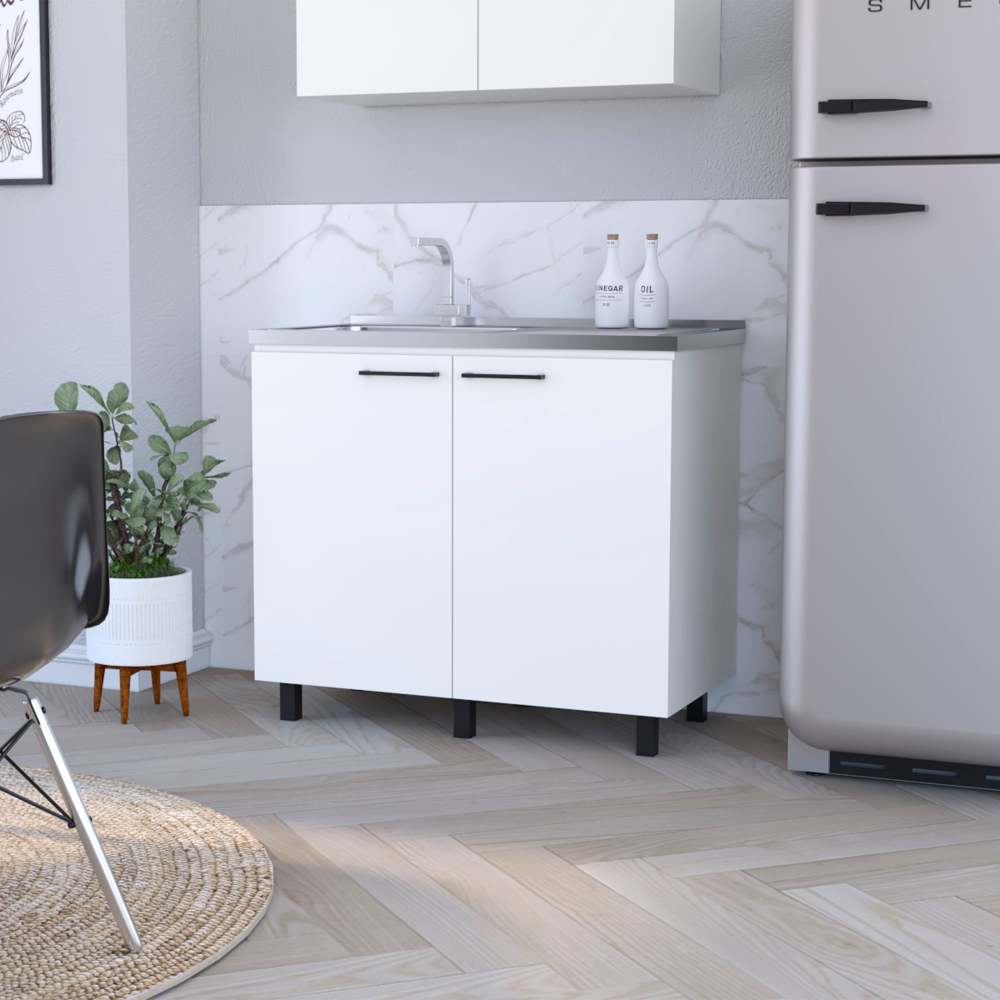 Black 2 Utility Sink and Cabinet