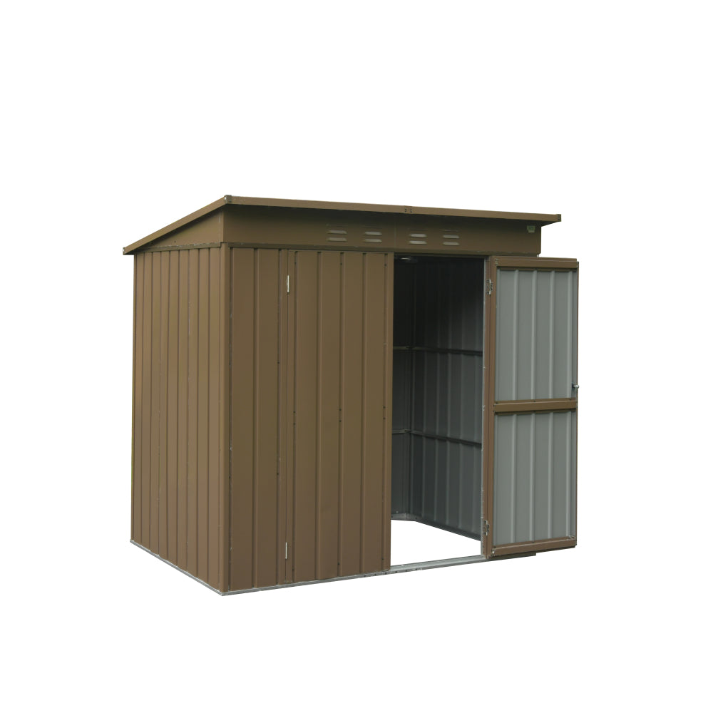 Backyard Storage Shed 11' x 12.5' with Galvanized Steel Frame & Windows, Outdoor Garden Shed Metal Utility Tool Storage Room with Lockable Door for Patio(Dark Gray)