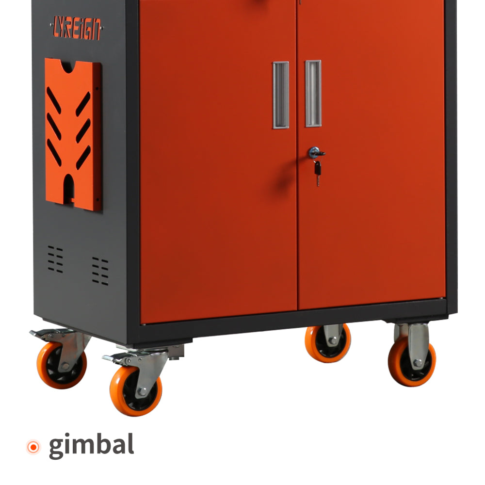 Industrial PC Cabinet Mobile metal computer cabinet deep cabinet can accommodate up to 27-inch monitor
