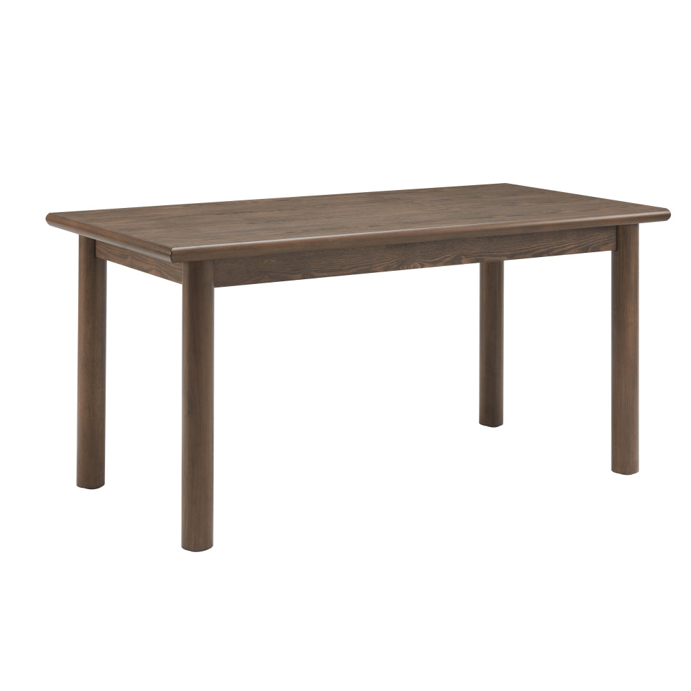 60" Rectangular Dining Table for 6 Person, Retro Kitchen Table, Wooden Dinner Room Table with Solid Wood Legs for Home Kitchen Restaurant Living Room, Ultra Easy to Assemble