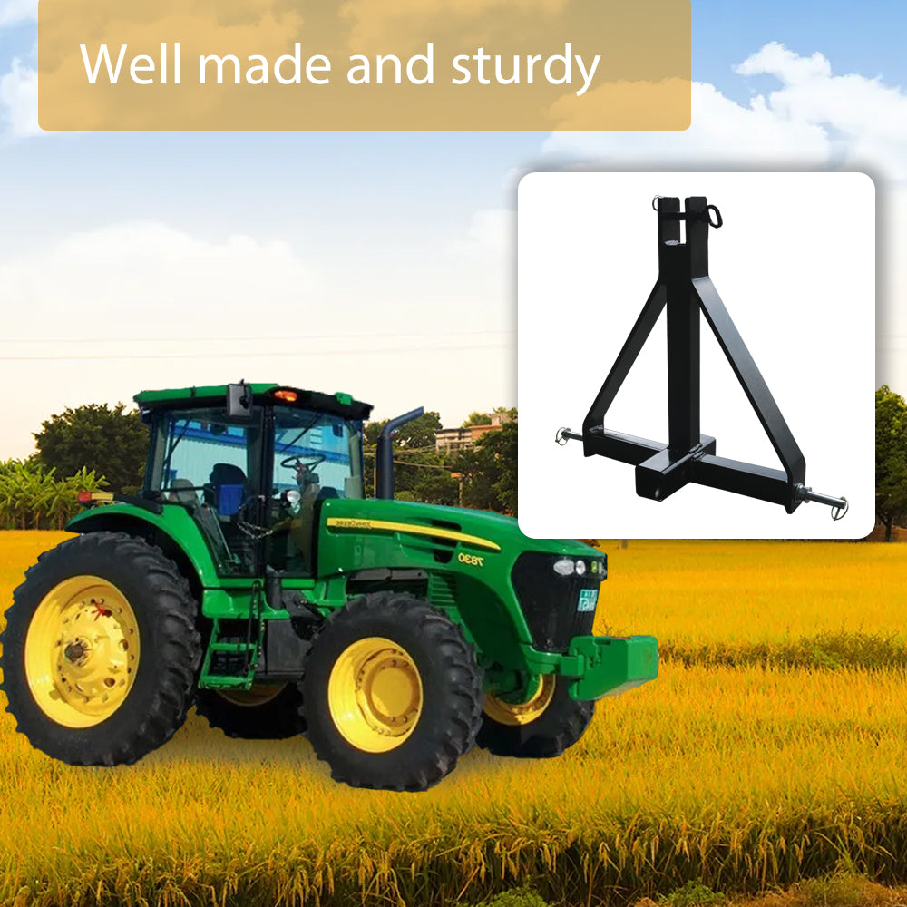 3 Point 2" Receiver Trailer Hitch Drawbar Adapter Category One Tractor Attachments
