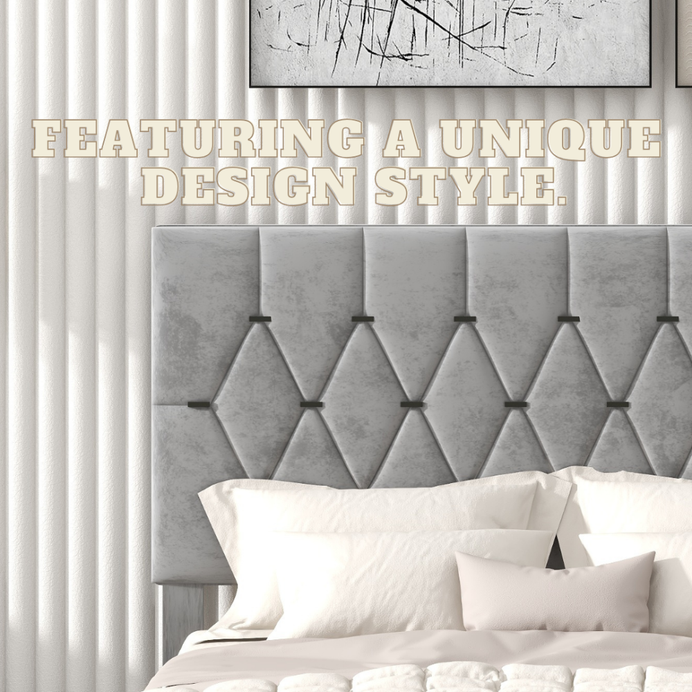 GRAY QUEEN SIZE TRUNDLE PULL OUT DRAWERS STORAGE UPHOLSTERED BED MODERN DESIGN NO BOX SPRING REQUIRED