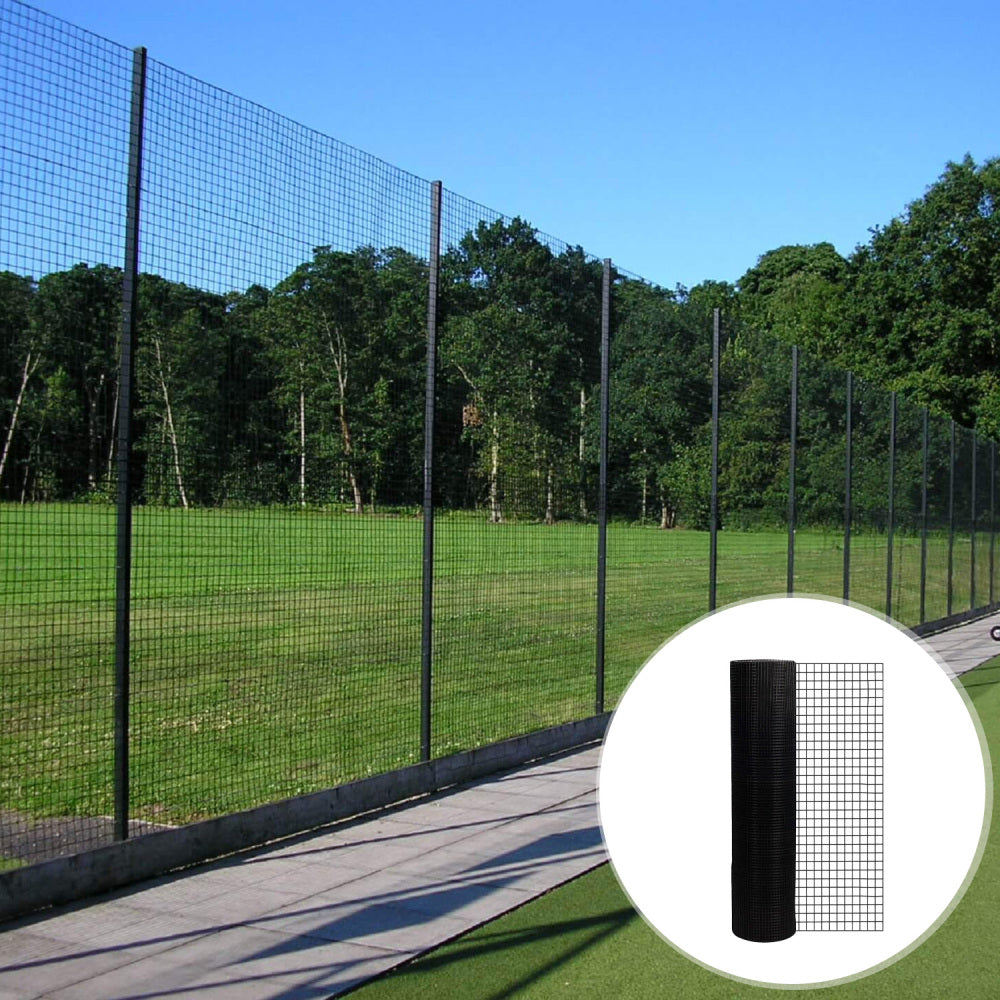48 inch×100 ft Black Vinyl Coated Hardware Cloth, 16 Gauge 1/2 inch Black PVC Hardware Cloth, Black Welded Wire Fence Supports Poultry-Netting Cage-Home Improvement and Chicken Coop