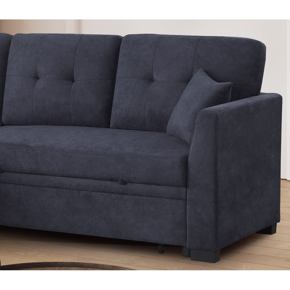 Sectional Sofa Bed, Dark Blue