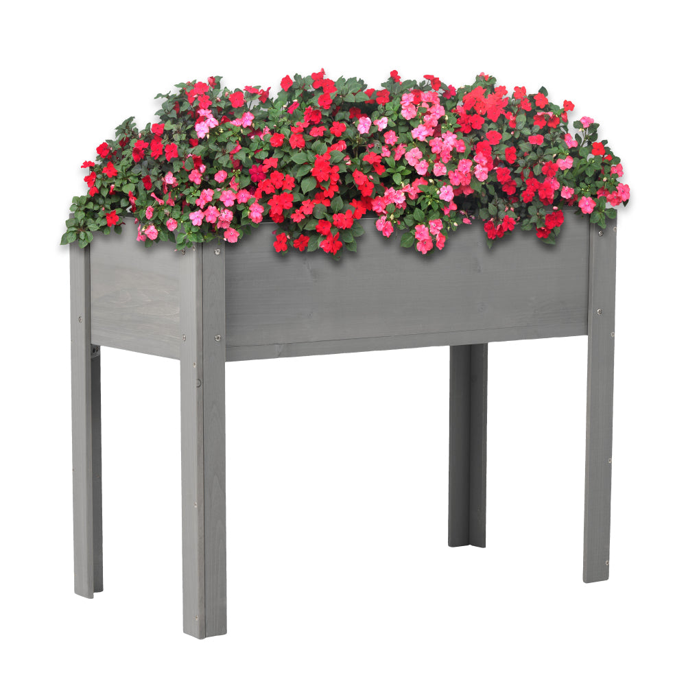48x24x30 inch Raised Garden Bed with Legs, Elevated Wooden Planter Box for Outdoor Plants Flowers Fruits Vegetable Herb Growing