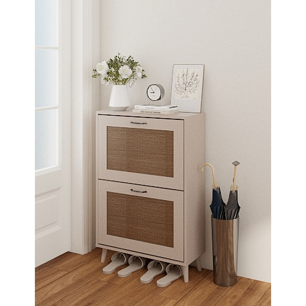 2-Tier Shoe Rack for Entryway - Stable and Spacious Shoe Storage Organizer, Easy Access Design, Holds Up to 12 Pairs