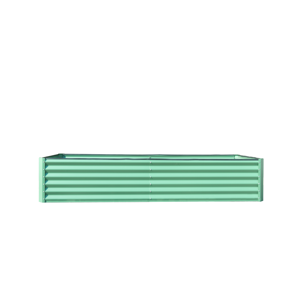 8x4x1 ft Galvanized Raised Garden Bed, Outdoor Planter Garden Boxes Large Metal Planter Box for Gardening Vegetables Fruits Flowers, Gray