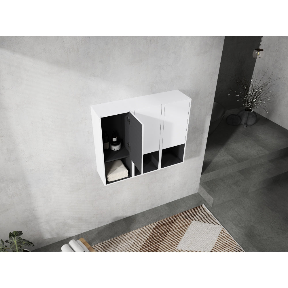 12" Bathroom Side Cabinet,Soft Close Doors,Float Mounting Design,(KD-Packing)