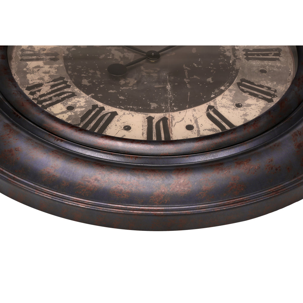 Clocks, 30" Round, Large Oversized, Wall Clock, Brown, Transitional