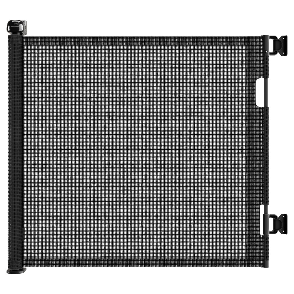 Retractable Baby Gate, Mesh Dog Gate for Doorways, Extends up to 76" Wide, 33" Tall Child Safety Gate for Doorways, Indoor & Outdoors, Stairs, Hallways, Black