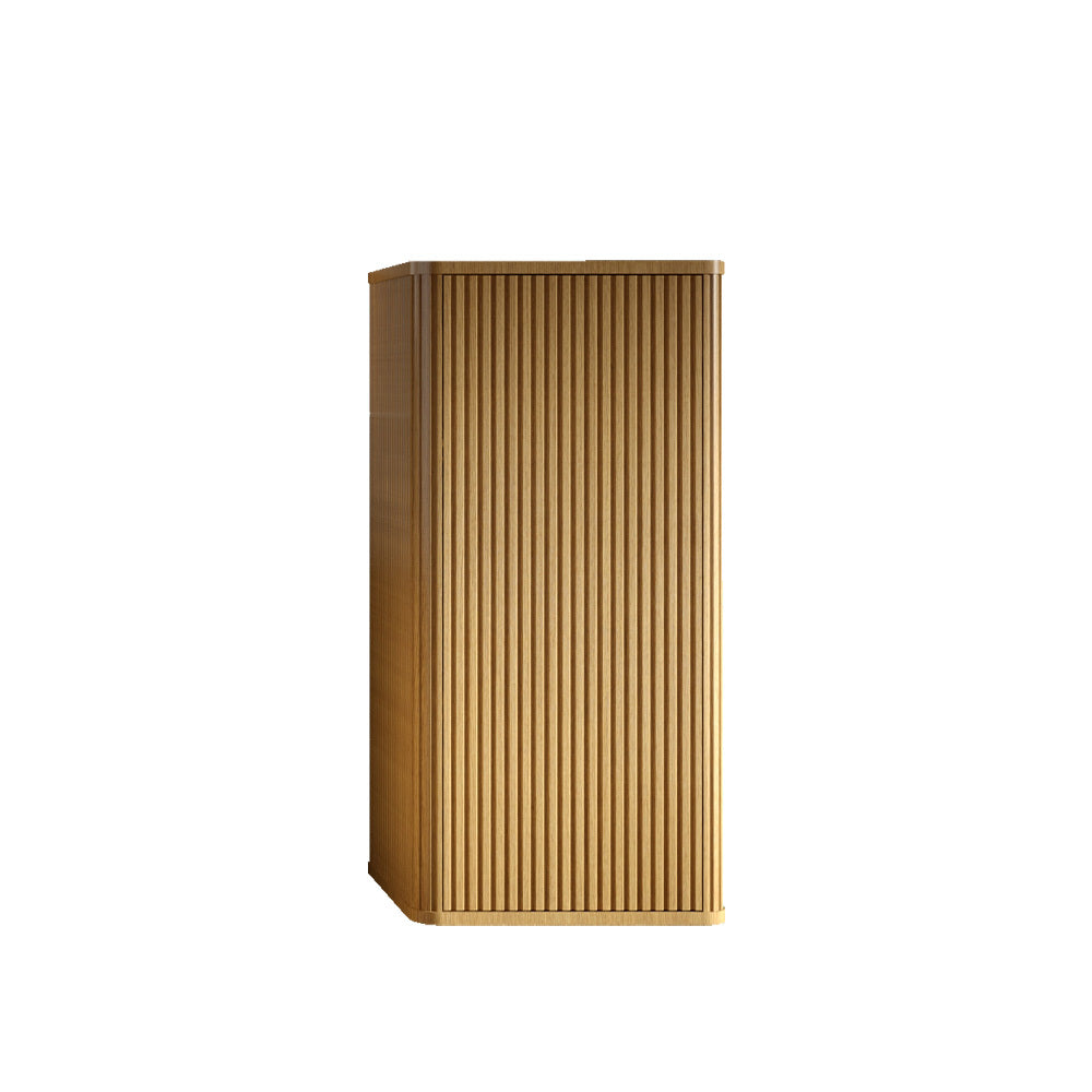 CC0414S305 Striped Walnut Bathroom Floating Side Cabinet, Wall-mounted Storage Cabinet for Small Spaces, Pre-assembled