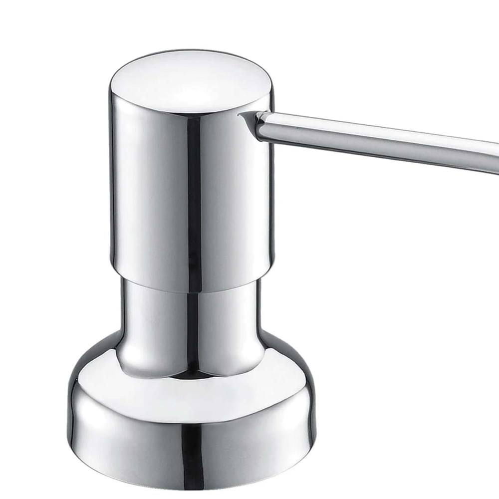 Brass Soap Dispenser Round Chrome Finish