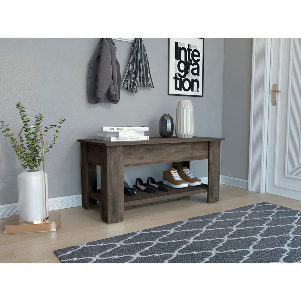 Daffodil Bench, Liftable Top And Lower Panel