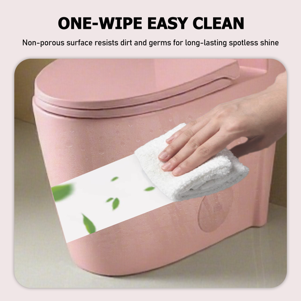 1.1/1.60 GPF Dual-Flush One Piece Toilet, Water-Saving Elongated Comfort Height Floor Mounted, Soft Close 1000 Gram Map Flushing Score Toilet, Pink Rose 24T01-RS