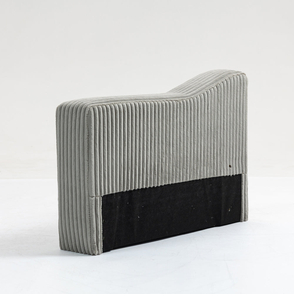 Modular Sofa Single Armrest Backrest Module for Modular Sectional Sofa Couch Side Armrest, Gray