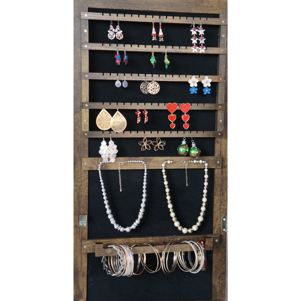 Full Length Mirror 360° Swivel Jewelry Cabinet