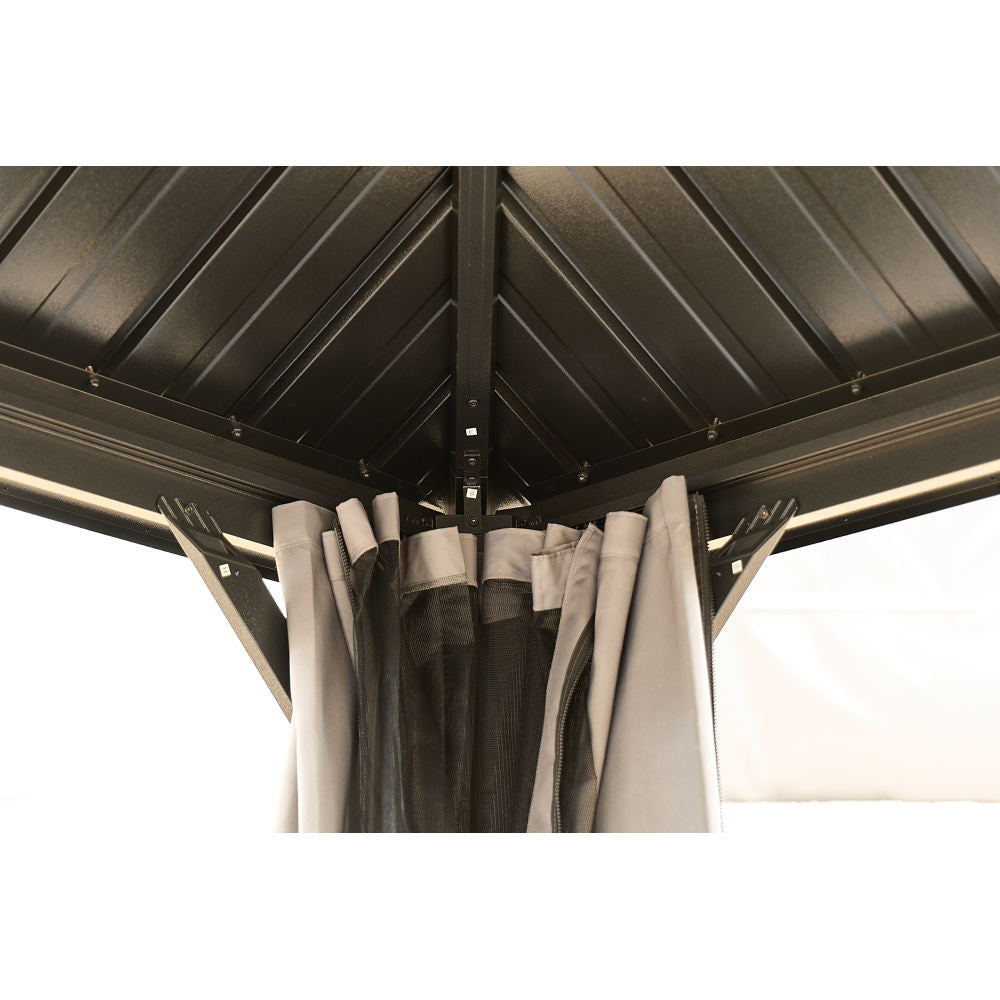 10*10FT patic gazebo,aluminum gazebo with steel canopy,Outdoor Permanent Hardtop Gazebo Canopy for Patio, Garden, Backyard