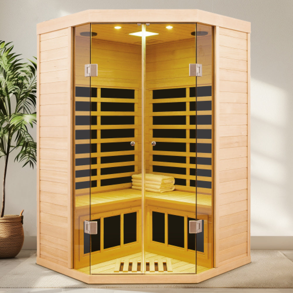 Hemlock sauna for pentagonal